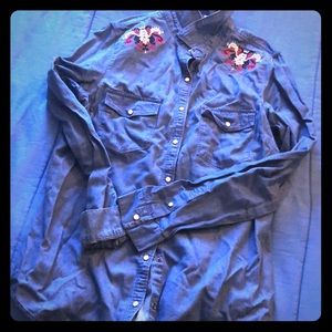 Denim button up